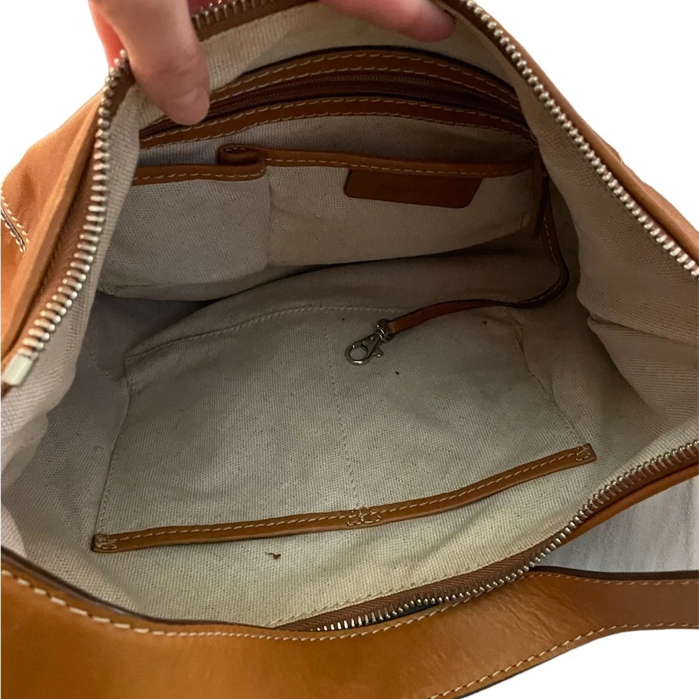 Michael Kors Brown Leather Hobo Handbag